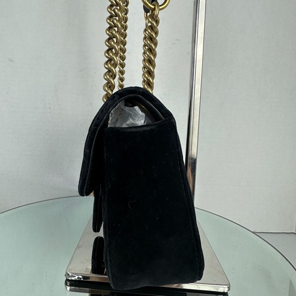 GUCCI GG Marmont velvet small bag Black - Picture 4 of 17